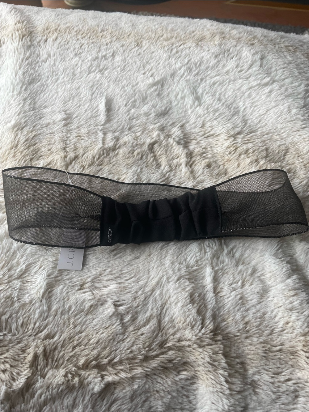 J. Crew Black Sheer and sparkle headband